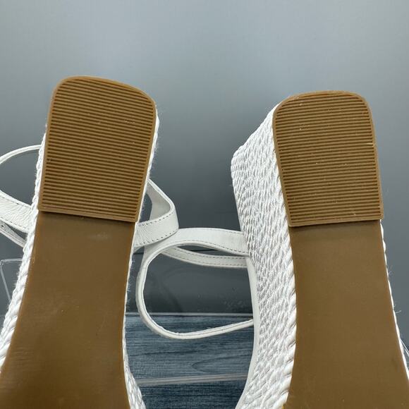 NEW Steve Madden Women’s Tory Twist Wedge Sandals White Size 10M - Picture 10 of 11